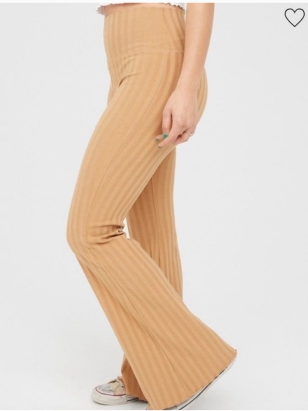 Aerie Offline Ribbed Bootcut Leggings Pants Sz S Clay